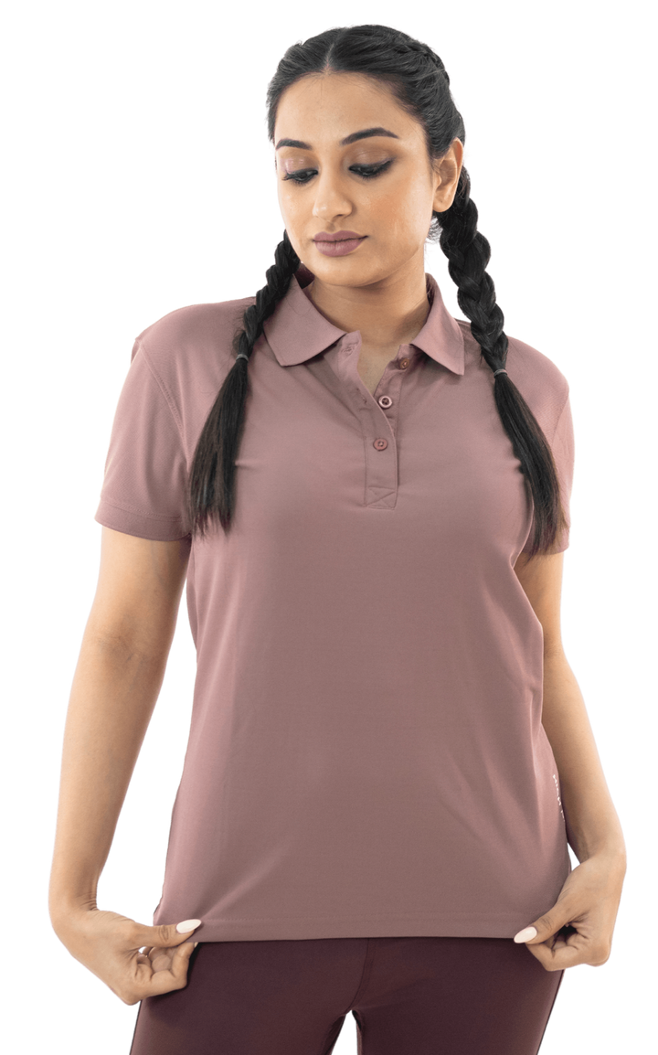 Mauve Brown Mars Polo Tee - HNAthleisure